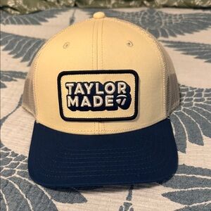 TaylorMade Cream and Navy Trucker Cap